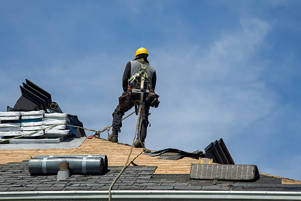 Professional Gutter Installation technician working in West Branch, MI